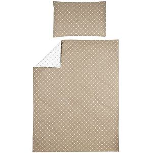 Meyco X MrsKeizer Housse de couette Louis Taupe/blanc 100 x 135 cm