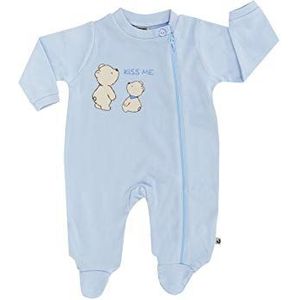 Jacky Interlock-wagenpak Basic Line Newborn Body Unisex Baby, blauw, 58 (maat fabrikant: ), blauw, 58 (fabrieksmaat: ), Blauw