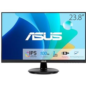 ASUS VA24DQFR Eye Care Gaming Monitor 24 inch (23,8 inch zichtbaar), IPS, Full HD, frameloos, 100 Hz, Adaptive-Sync, MPRT, HDMI, DisplayPort, VGA, laag blauw licht, flikkervrij, wandmontage