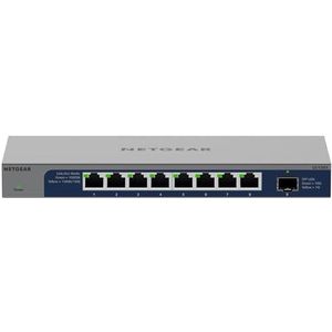 NETGEAR (GS108X) 1 Gigabit / 10 Gigabit Ethernet 8-poorts niet-managed switch met 1 x 10 Gigabit SFP+ poort, desktop of rack positionering en levenslange bescherming