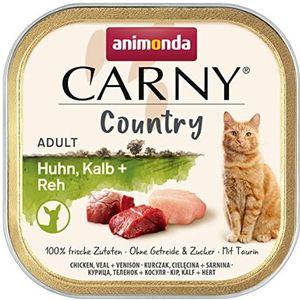 Animonda Carny Adult Country Wet kattenvoer in praktische kip, kalfsvlees + hert, 32 x 100 g