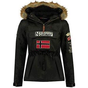 Geographical Norway Kinderparka Boomerang 068 rol 7 + BS, zwart.