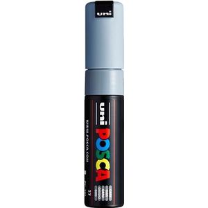 uni-ball Posca 181333 Marker, brede punt, conisch, PC, 7 m, 4,5 - 5,5 mm, grijs