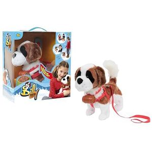 giochipreziosi BIlly, mijn hond, interactief pluche dier om te wandelen, zitten, blaffen, speelgoed voor kinderen vanaf 3 jaar, AMB00
