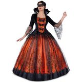 VIVING Costume Reine d'Halloween M (Robe, masque et jupons)