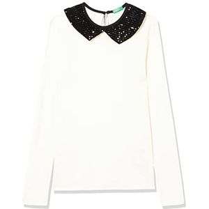 United Colors of Benetton T-shirt à manches longues pour fille, Blanc crème 036, 170