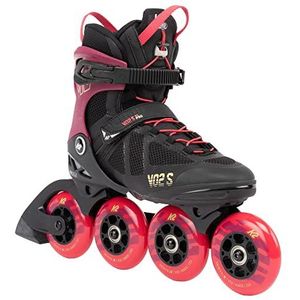 K2 Vo2 S 90 Short Cuff Inlineskates Unisex Volwassenen, Bordeaux/Pink, EU: 38 (UK: 5 / US: 7,5)