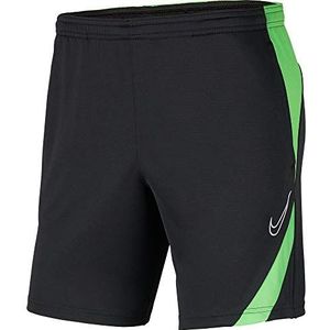 Nike Academy Pro Knit Kindershorts, uniseks, antraciet/groene strepen (wit)