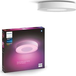 Philips Hue Infuse Plafondlamp - Duurzame LED Verlichting - Wit en Gekleurd licht - Wit - 42cm - Dimbaar - Verbind met Hue Bluetooth of Bridge - Werkt met Alexa en Google Home