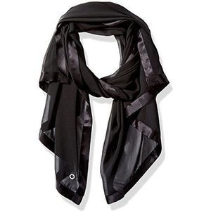 Calvin Klein Chiffon sjaal met rand modieuze sjaal dames, Zwart