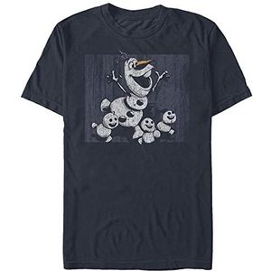 Disney Uniseks T-shirt met opschrift ""Frozen Olaf and Snowmies"", korte mouwen, marineblauw, XL, marineblauw