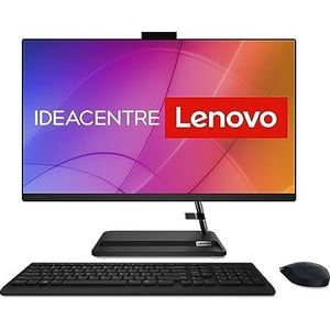 Lenovo IdeaCentre 5 Desktop, All-in-One, 27 inch QHD-display, Intel Core i5-11400T, 16GB RAM, 512GB SSD, NVIDIA GeForce RTX 3050, Win11 Home, wit, QWERTZ, toetsenbord en muis