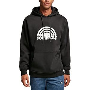 Southpole Herentrui met capuchon met spray logo hoodie voor heren in 2 kleuren maten S tot XXL, zwart.