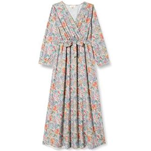 usha FESTIVAL Dames Maxi-jurk met paisley-patroon Rakata 15925610 Grijs Kleurrijk Grijs Kleurrijk L, bont grijs
