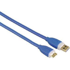 Hama Micro USB 3.0-kabel, 1,80 m, blauw
