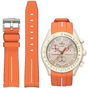 BONACE Siliconen horlogebandje van 20 mm voor Omega x Swatch MoonSwatch/Rolex/Seiko/Speedmaster, Siliconen
