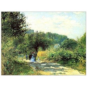 ArtPlaza Renoir Pierre-Auguste Road To Louveciennes decoratief gordijn, hout, meerkleurig, 80 x 60 cm