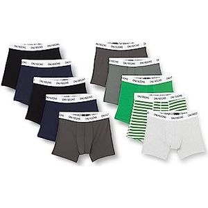 ONLY & SONS Onsfitz Boxershorts voor heren, 10 stuks, Zwart/Details: zwart Nb Lgm Bg Gb Ds Stripe