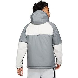 Nike Legacy gewatteerde jas met capuchon, L, wit/grijs, Wit/Grijs