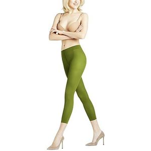 FALKE Dames Pure Matt 50 DEN Capri leggings halfondoorzichtig, halfdik, duurzaam, mat, effen, elegant, brede randen, comfortabel, geen druk op de taille, fijn, zacht, duurzaam, 1 paar, Groen (Bamboo