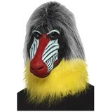 Smiffys 47124 bavianenmasker, grijs, één maat