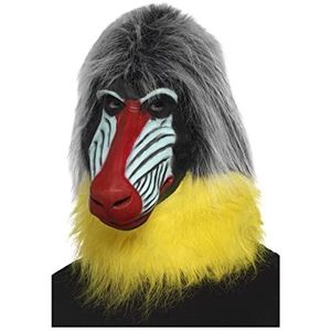 Smiffys 47124 bavianenmasker, grijs, één maat