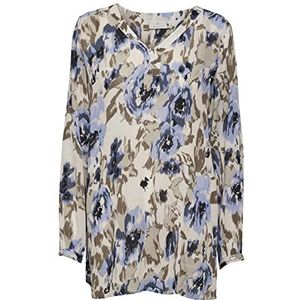 KAFFE Kasiv Amber Tunic Shirt Femme, Grapemist/Lizard Flower Print, 38