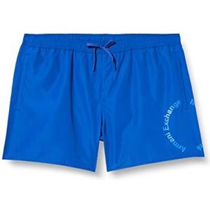 Armani Exchange Energy Shades, Circulair logo, zakken voor en achter, tafelshorts voor heren, marineblauw, XXL, Navy Blauw