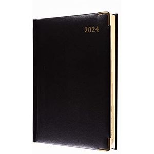 Collins Classic Agenda 2024, compact, 1 dag per pagina (met afspraak), bedrijfsplanner en organizer, januari tot december 2024, dagboek, zwart, 1250 V, 99-24