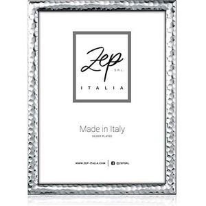 Erice tafelframe van zilver geplateerd voor foto's met een afmeting van 13 x 18 cm, horizontaal te positioneren, verzilverd, gemaakt in Italië
