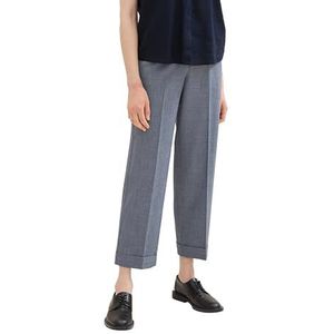 TOM TAILOR Pantalon Mia Slim Fit pour femme, 36232 - Bleu marine Off White Denim Look, 38W / 28L