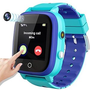 EURHOWING 4G smartwatch voor kinderen met GPS-tracking, video/paarse telefoongesprekken, smartwatch voor jongens en meisjes met camera, correspondentiespel, SOS-alarm,