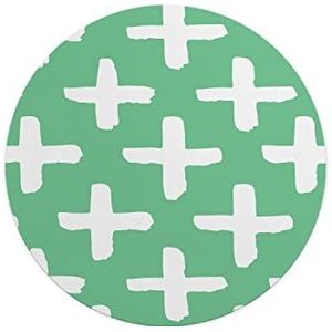 Questo Casa, Ronde muismat met antislip onderkant voor kantoor en thuis, diameter 22 cm