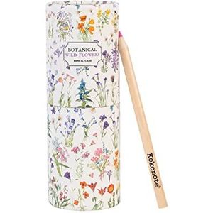 Grupo Erik - Botanical Wild Flowers kleurpotloden – 18 potloden | cadeau-idee, originele kantoorbenodigdheden