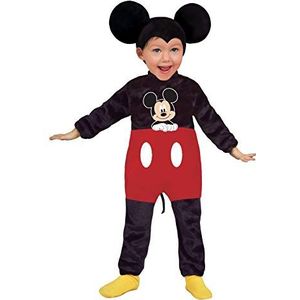 Ciao - Disney Mickey Mouse Classic kostuum rompertje baby (18-24 maanden), jongens, 11247.18-24, zwart, rood