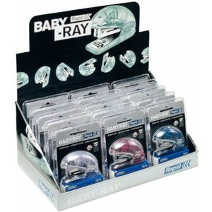 Rapid Baby-Ray Praktische mini-nietmachine met metalen klemmen, 80 g, verschillende kleuren