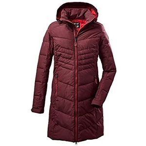 Killtec Dames parka met afneembare capuchon, gewatteerd, wijnrood, maat 46, Bordeaux rood