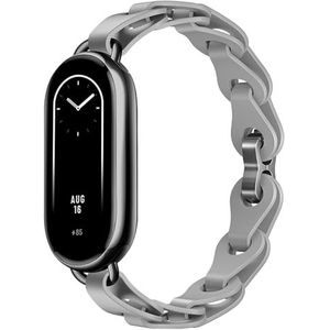 XIHAMA Bandje compatibel met Xiaomi Smart Mi Band 8, siliconen band met ringgesp, reservearmband voor Mi Band 8 smartwatch voor dames