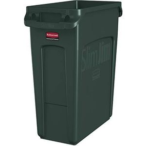 Rubbermaid Commercial Products Vented 1955960 Jim Rubbish Bin Waste Receptacle kunststof stof, 60 l, groen