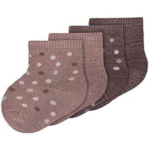 NAME IT Nbfwak Wool Sock Xxiii sokken voor baby's, meisjes, 4 stuks, Antler / 4 stuks