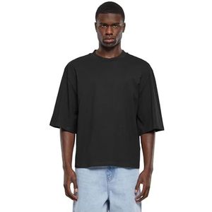 Urban Classics T-shirt surdimensionné pour homme - Col rond - En coton bio - Décontracté - Tailles S à 5XL, Noir, M