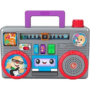 Fisher-Price Ridi & Leren Stereo Baby DJ, activiteitenspel met verlichting, muziek en geluiden, speelgoed voor kinderen van 6 maanden, GYC00