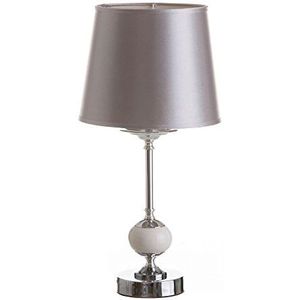LOLAhome Moderne Zilveren Porseleinen Tafellamp voor Slaapkamer Arabia