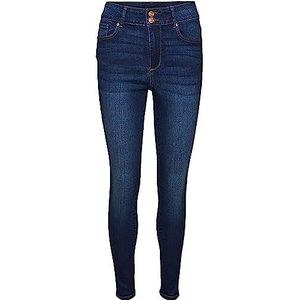 VERO MODA Vmsophia Hr Skinny But Blue Denim JNS Ga damesjeans, donkerblauwe denim/detail: vi3320, M / 32L, Donkerblauwe denim/detail: vi3320