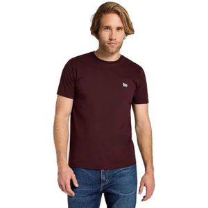 Lee Ss Patch Logo T-shirt voor heren, Fluwelen bed