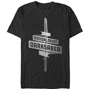 Star Wars Darksaber Organic T-shirt, uniseks, korte mouwen, zwart, XL, SCHWARZ