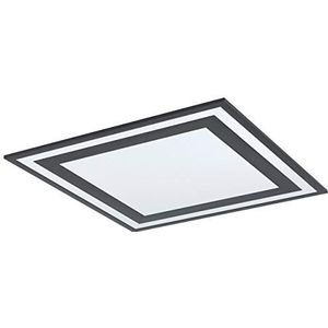 EGLO Savatarila Led-plafondlamp, 1 lichtpunt, moderne woonkamerlamp, keukenlamp van aluminium en kunststof, zwart / wit, L x B, 59,5 cm
