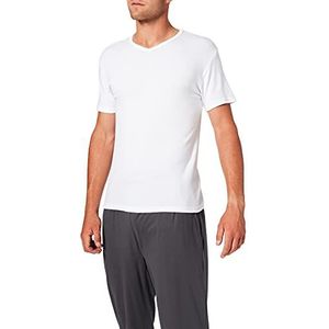 Calida Katoenen T-shirt voor heren, 1:1, van katoen, onderhemd in fijne ribkwaliteit, Wit