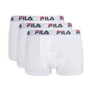 Fila FU5016/3 Boxershorts voor heren, set van 3, maat L, wit