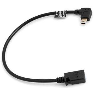 System-S Mini-USB-aansluiting aan links, 90° gebogen, mini-USB-aansluiting, laad- en datakabel 27 cm